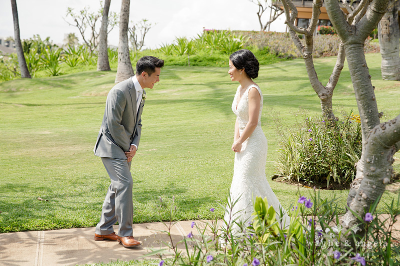maui wedding bride and groom