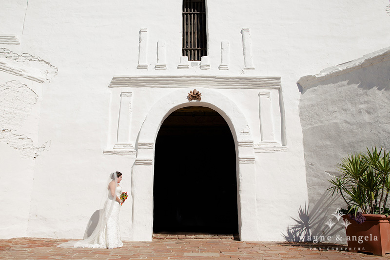 san diego mission wedding bride ceremony