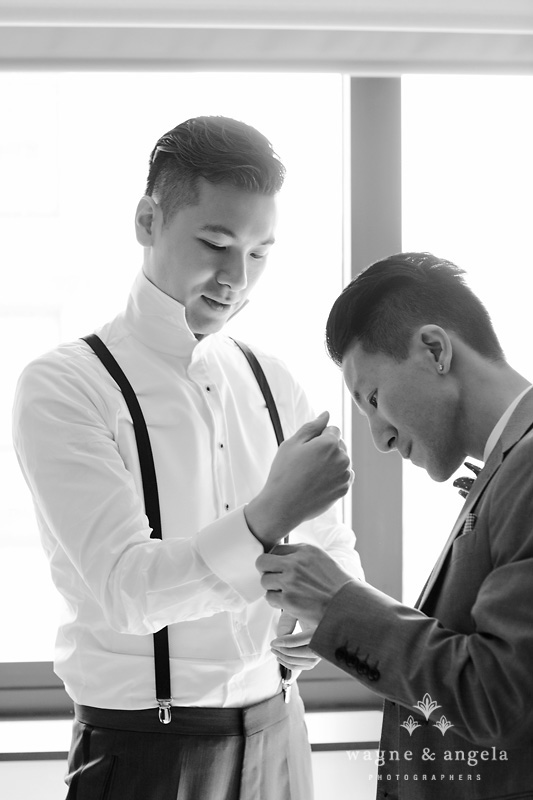 groom getting ready