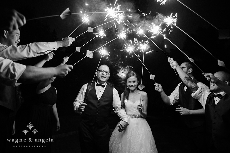 wedding sparkler photo